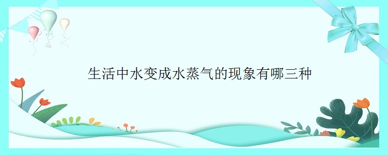 生活中水变成水蒸气的现象有哪三种