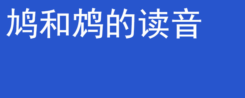 鸠和鸩的读音