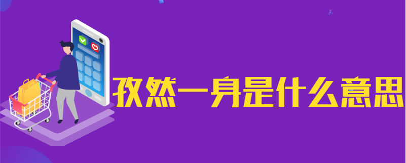 出自:宋 周煇《清波杂志》卷八"渠孑然一身,无所依倚.