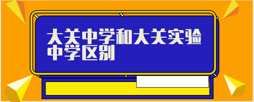 大关中学和大关实验中学区别