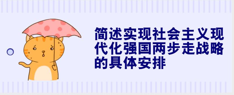 简述实现社会主义现代化强国两步走战略的具体安排