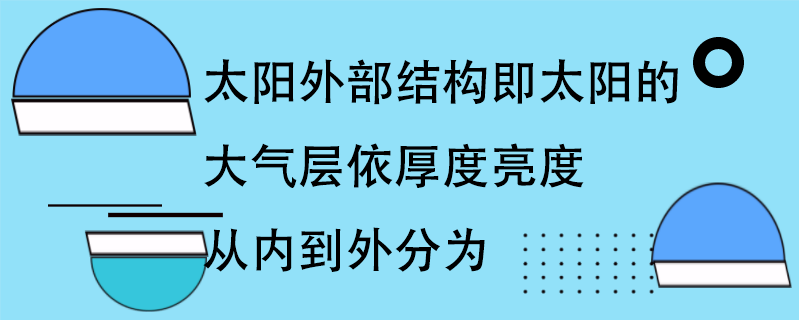 太阳外部结构即太阳的大气层依厚度亮度从内到外分为