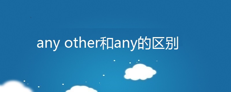 any other和any的区别
