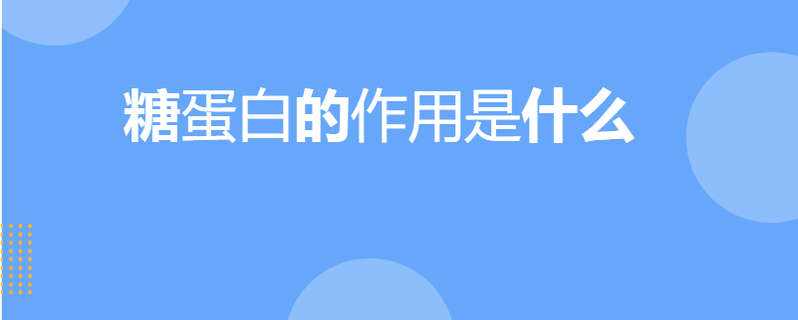 糖蛋白的作用是什么