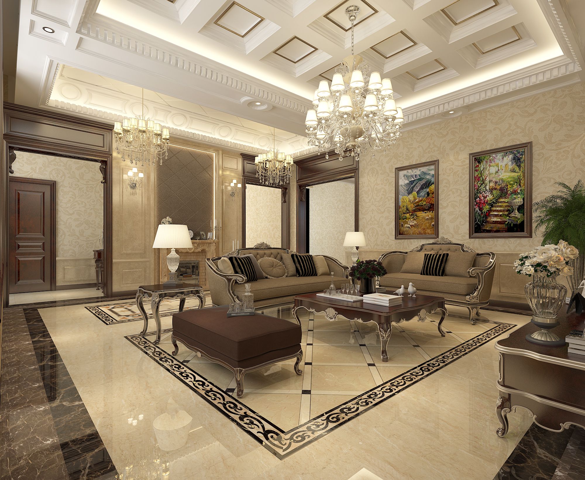 欧式风格别墅装修设计效果图 家装案例