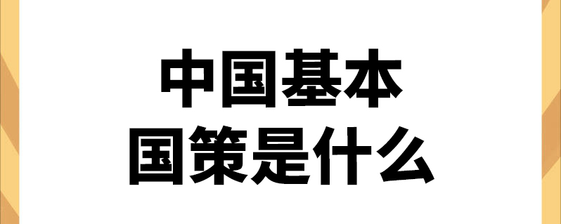 中国基本国策是什么