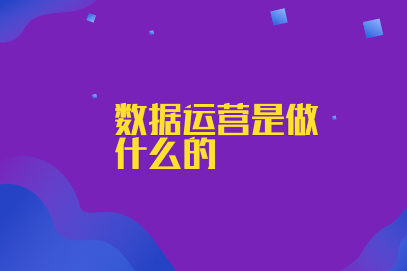 数据运营是做什么的
