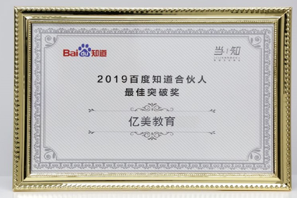 百度知道-2019百度知道合伙人最佳突破奖