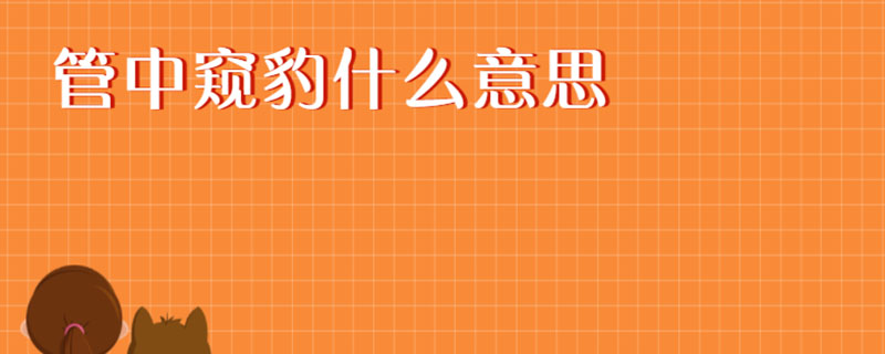 管中窥豹什么意思
