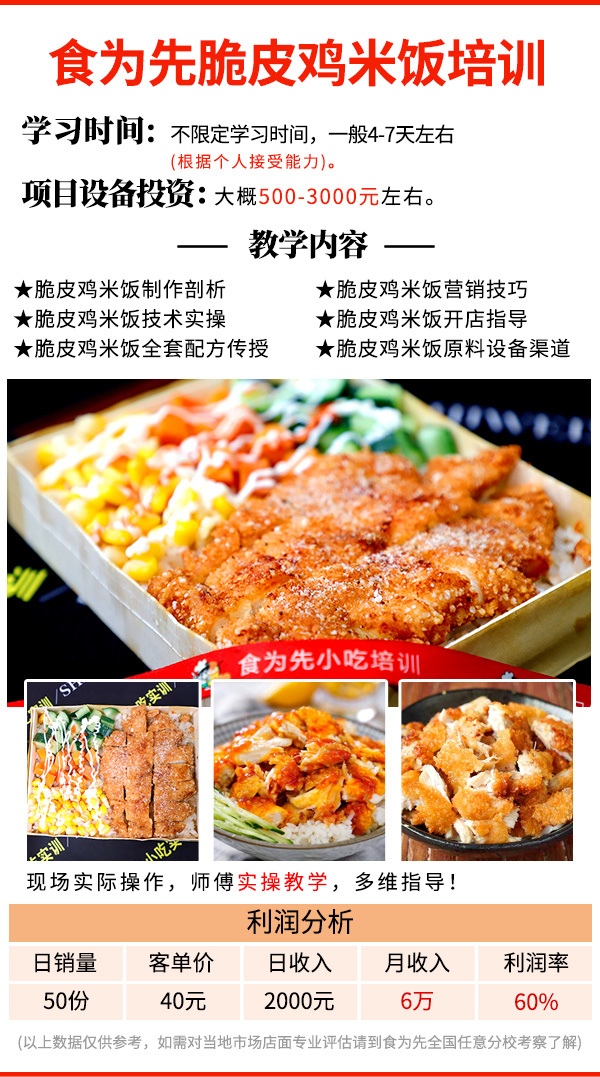 脆皮鸡米饭技术培训班