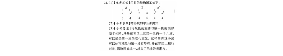 2020下半年初中音乐学科知识与能力教师资格证笔试真题及答案