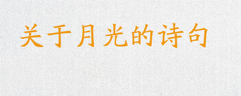 关于月光的诗句