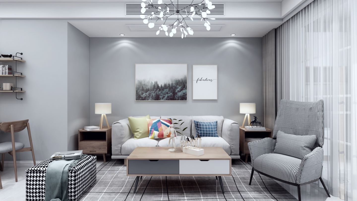 【湖州装饰设计】110方现代风格装修户型效果图