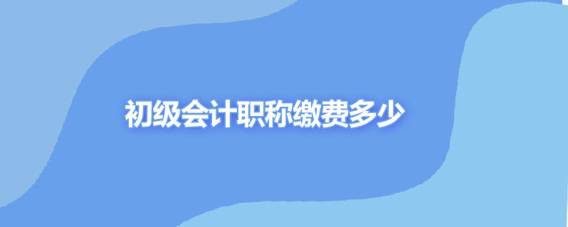 初级会计职称缴费多少