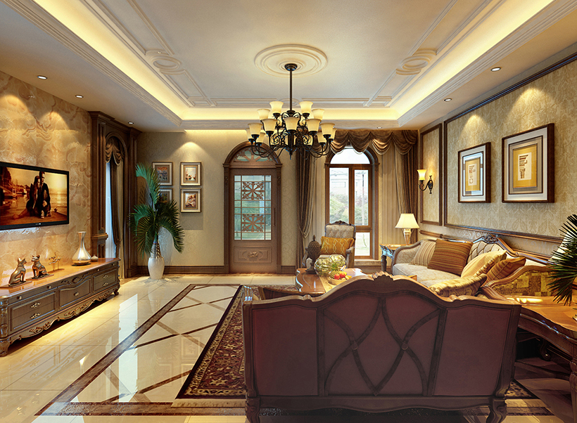 美式风格别墅装修设计效果图 家装案例