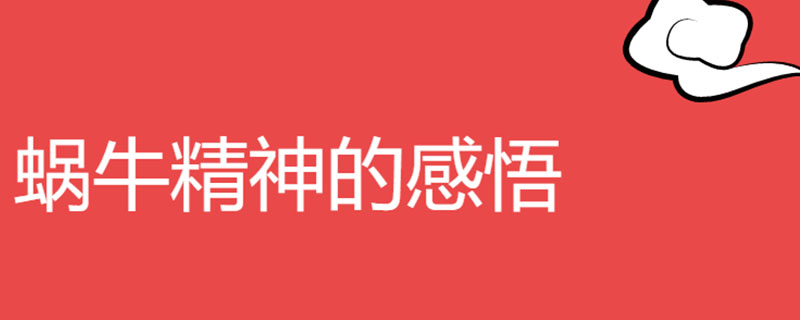 蜗牛精神的感悟