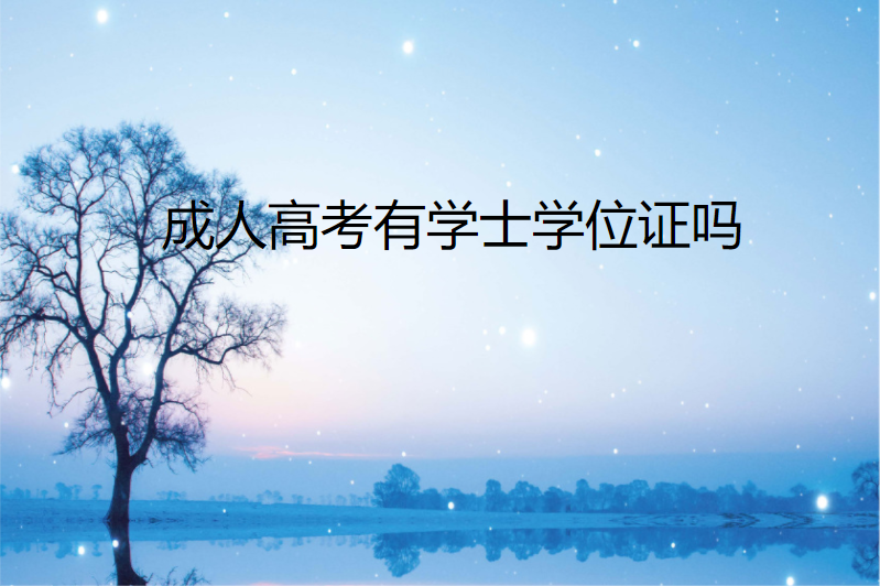 成人高考有学士学位证吗