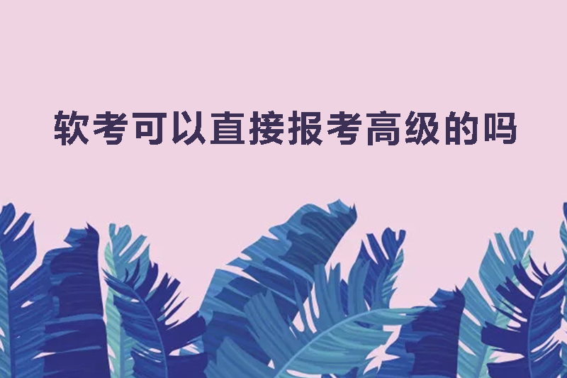 软考可以直接报考高级的吗