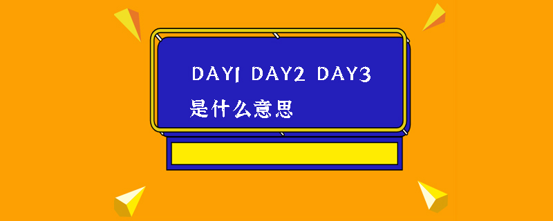 day1 day2 day3 是什麼意思