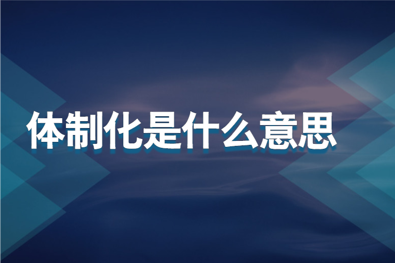 体制化是什么意思
