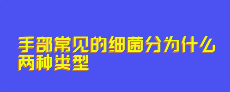 手部常见的细菌分为什么两种类型