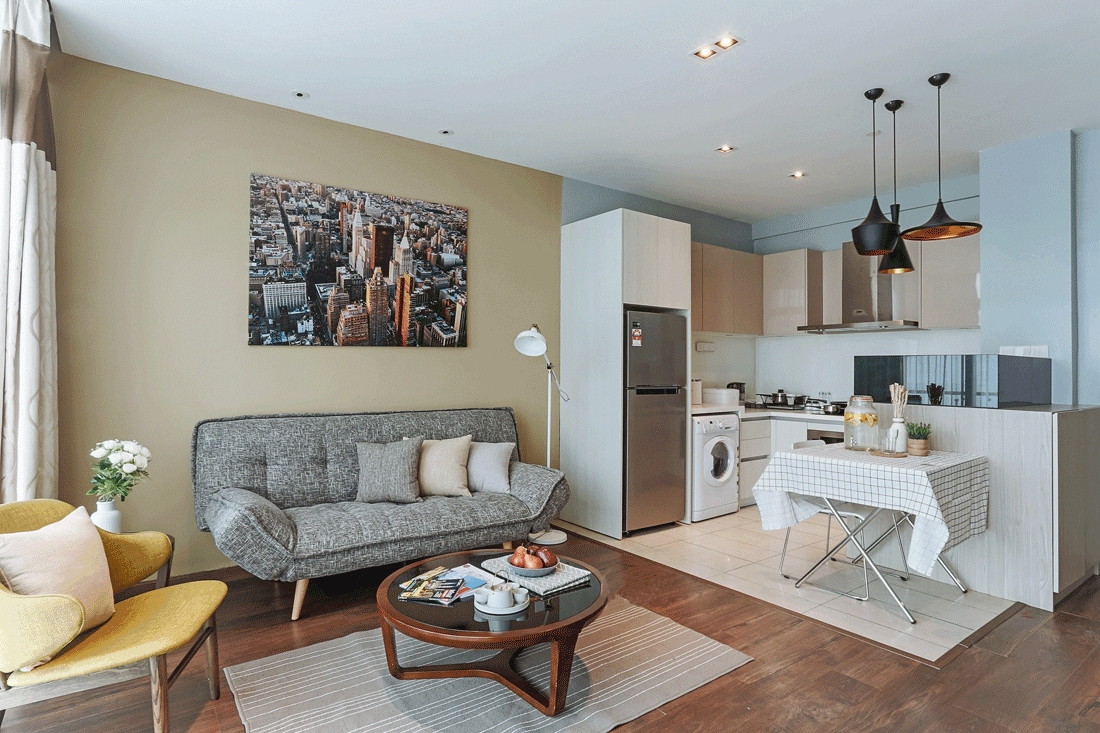 现代风格一居室装修设计效果图 家装案例