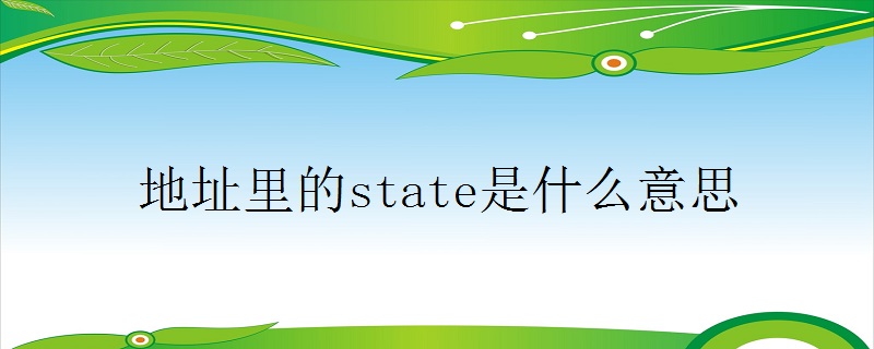 地址里的state是什么意思
