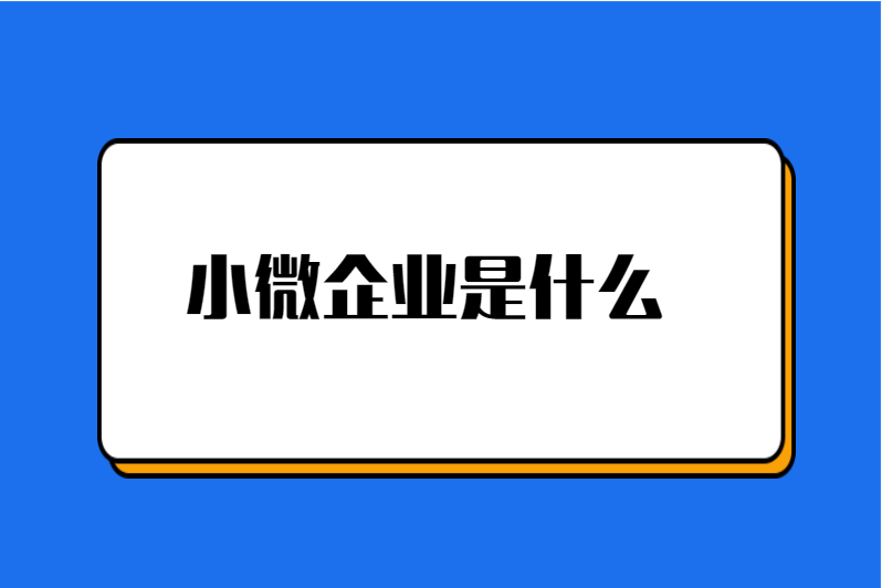 小微企业是什么