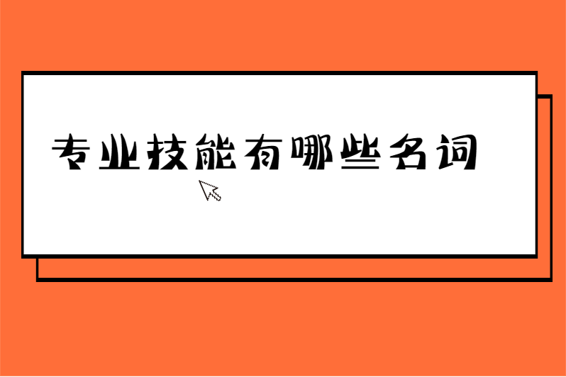专业技能有哪些名词