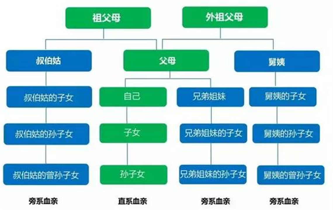 前两种关系我们是可以理解的,那么三代以内旁系血亲关系以及近姻亲