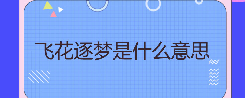 飞花逐梦是什么意思