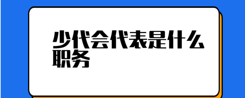 少代会代表是什么职务