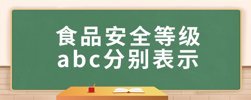 食品安全等級abc分別表示