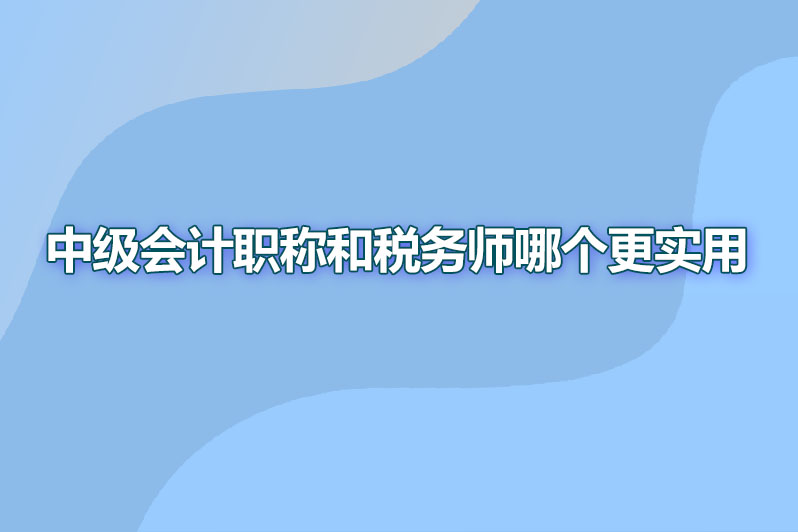 中级会计职称和税务师哪个更实用