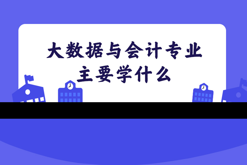 大数据与会计专业主要学什么