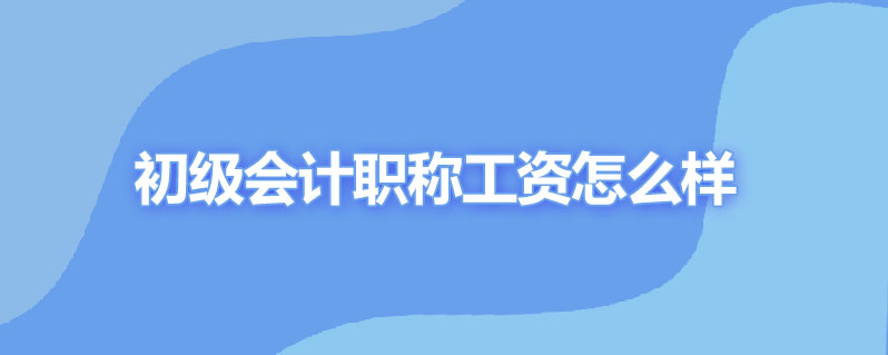 初级会计职称工资怎么样