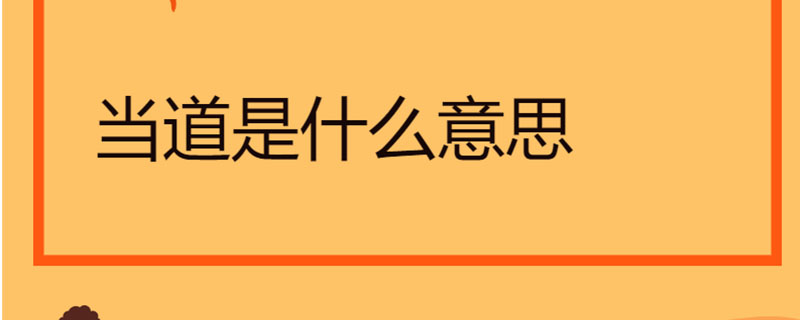 当道是什么意思