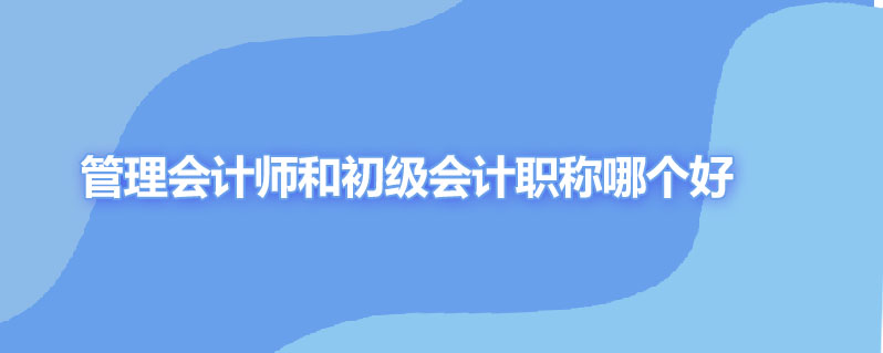 管理会计师和初级会计职称哪个好