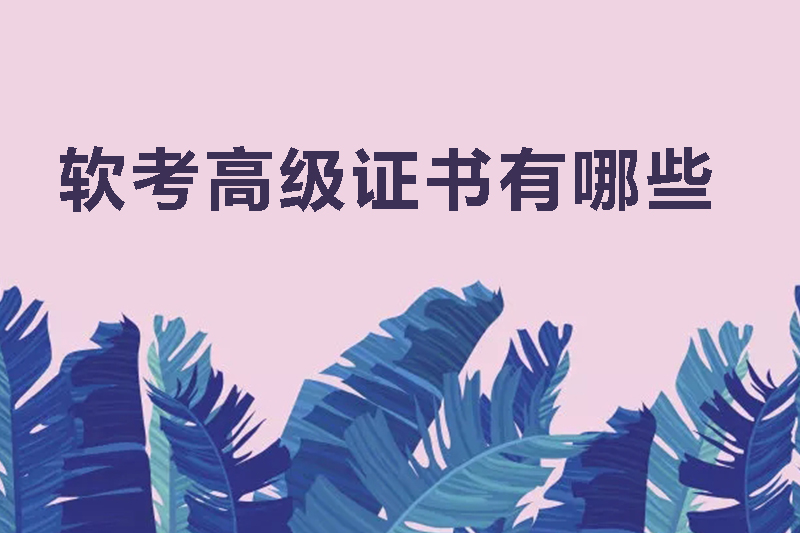 软考高级证书有哪些