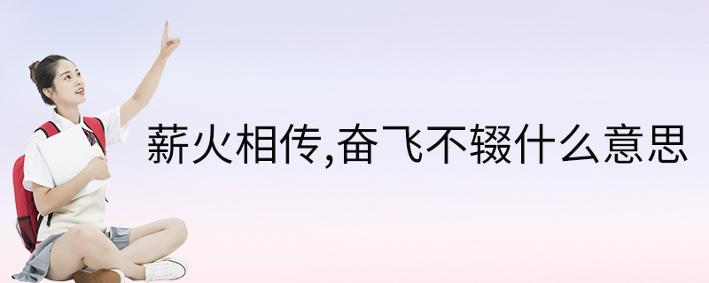 薪火相传,奋飞不辍什么意思