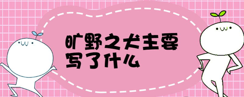 曠野之犬主要寫了什麼