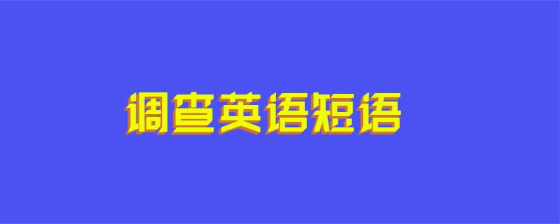 调查英语短语