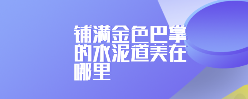 铺满金色巴掌的水泥道美在哪里