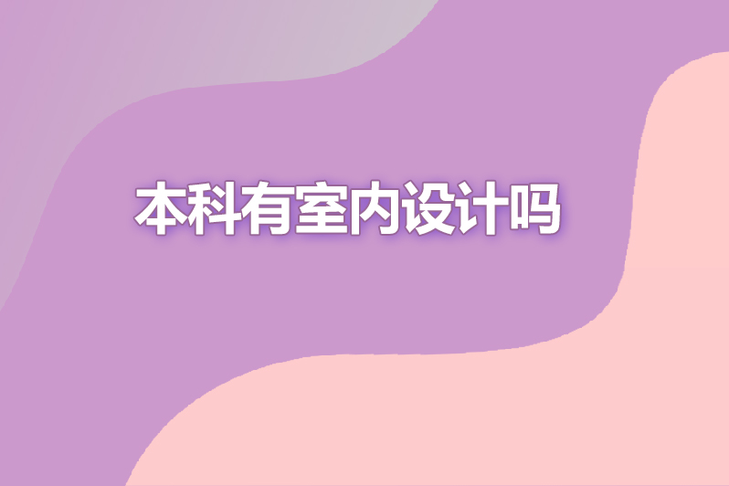 本科有室内设计吗