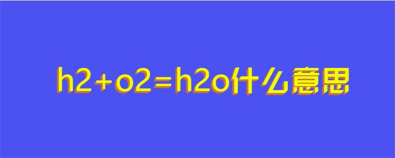 h2+o2=h2o什么意思