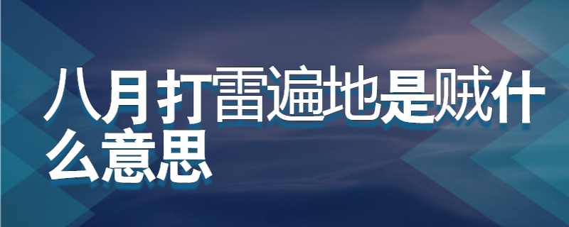 八月打雷遍地是贼什么意思
