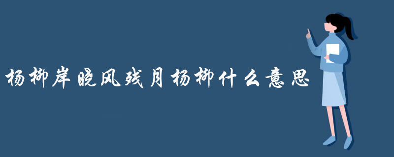今宵酒醒何处杨柳岸晓风残月杨柳是什么意思