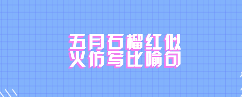 五月石榴红似火仿写比喻句