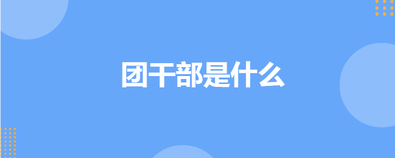 团干部是什么