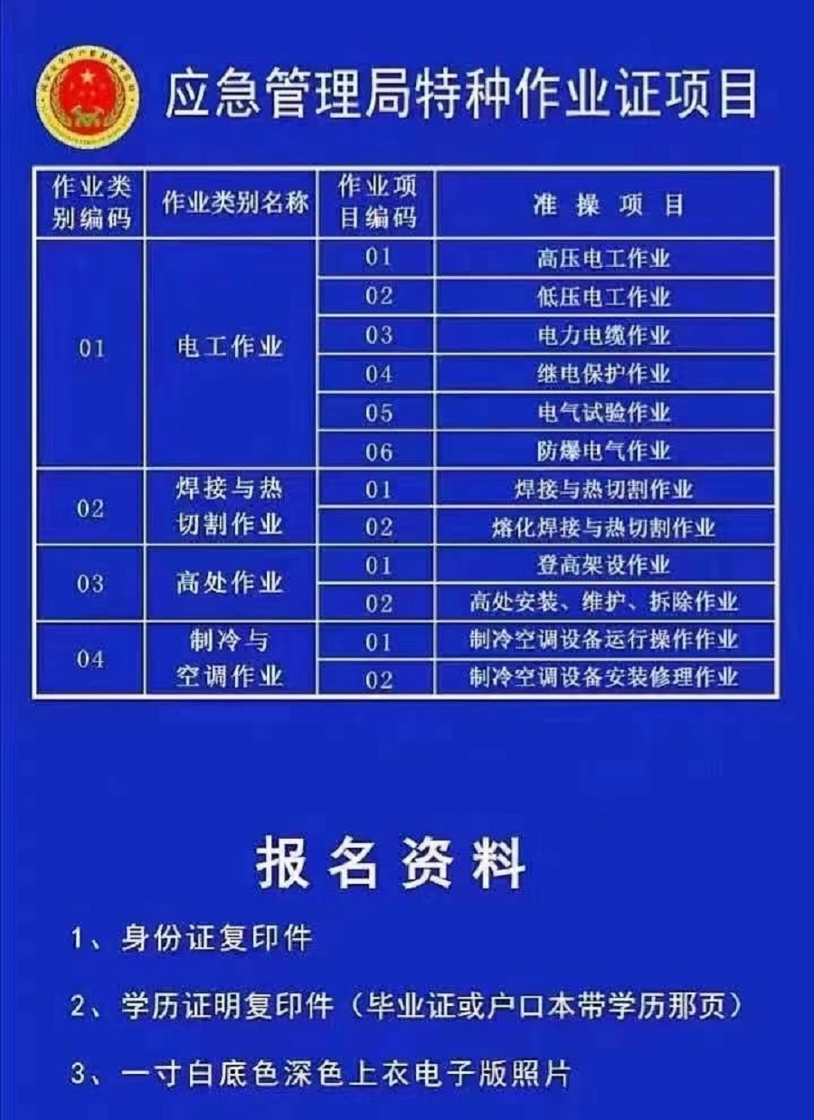 惠州電工焊工特殊工種報考培訓